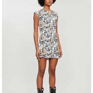 Reformation Lilah Comic Print Mini Dress